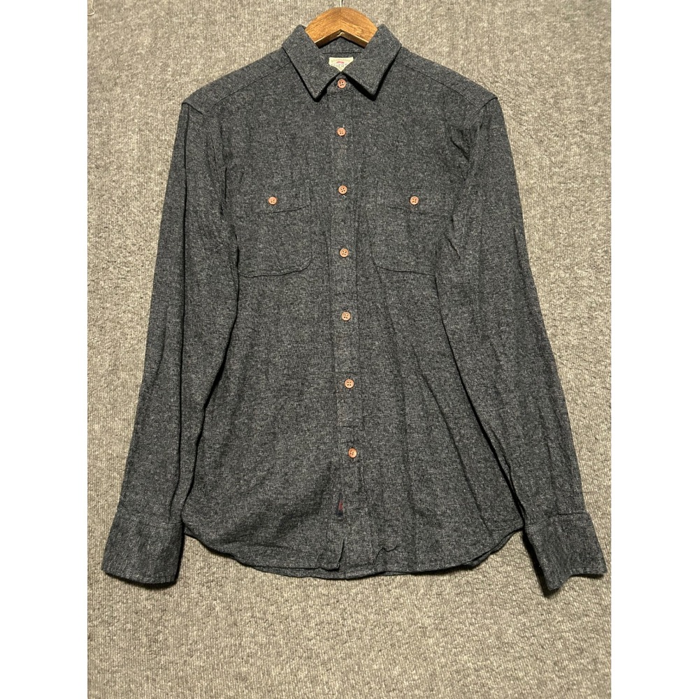 Faherty brushed alpine flannel shirt mens small long sleeve cotton - Picture 2 of 8